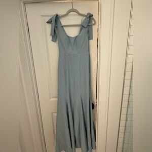 Nicole Crepe Dress - Light Blue